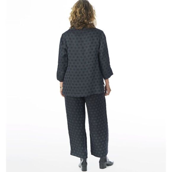 SOUTH STREET LINEN Wide-Leg Crop Pant Linen Wool - Picture 2 of 11